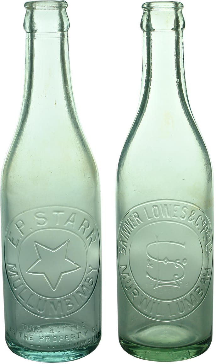 Old Vintage Crown Seal Soft Drink Bottles