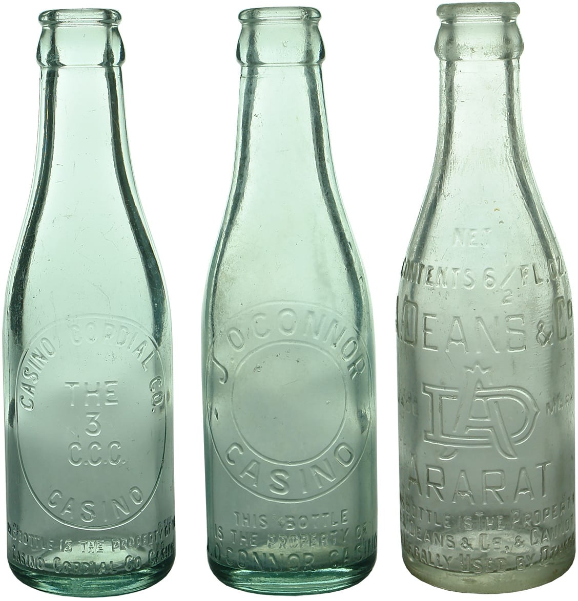 Old Vintage Crown Seal Soft Drink Bottles