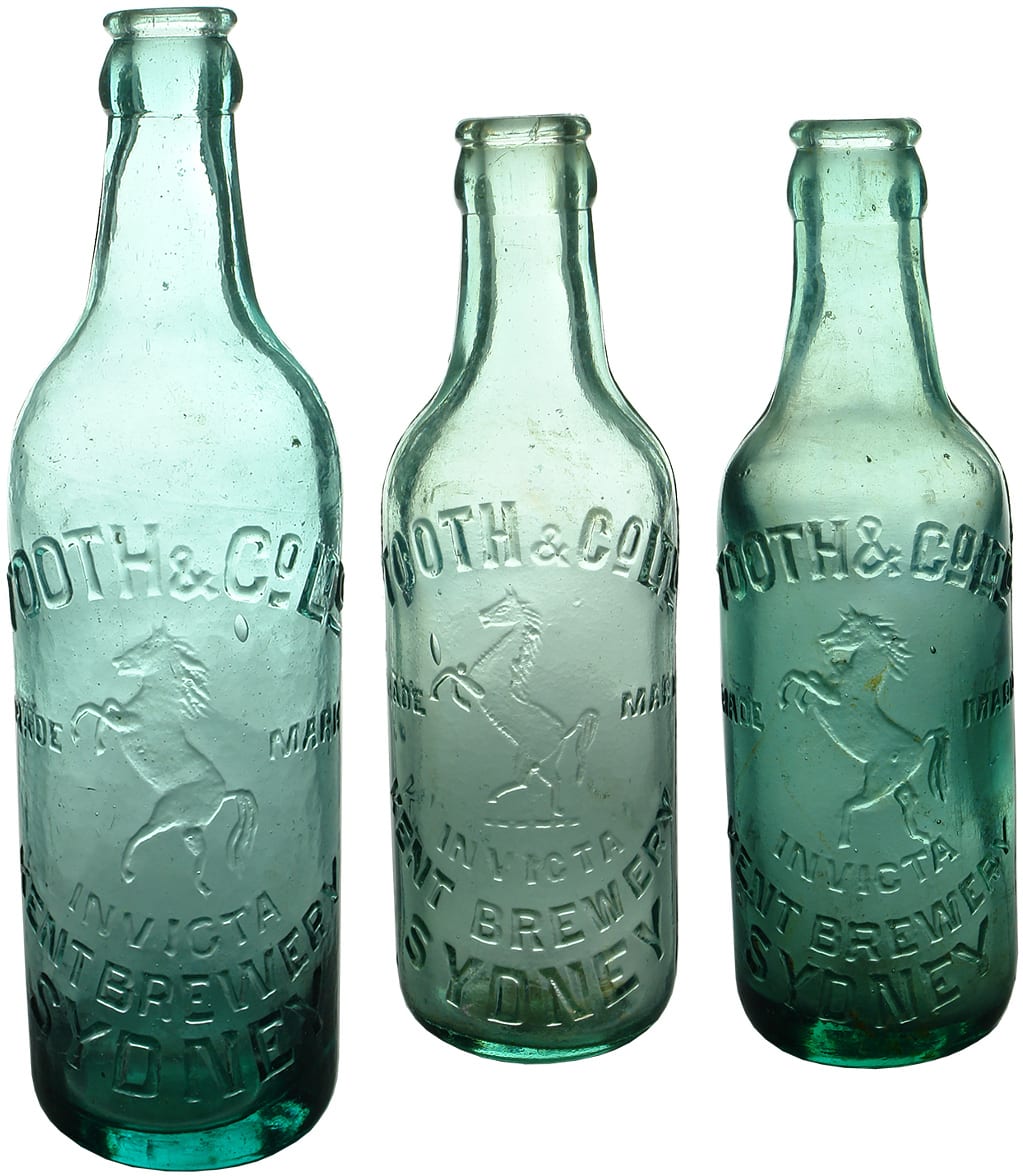 Old Vintage Crown Seal Soft Drink Bottles