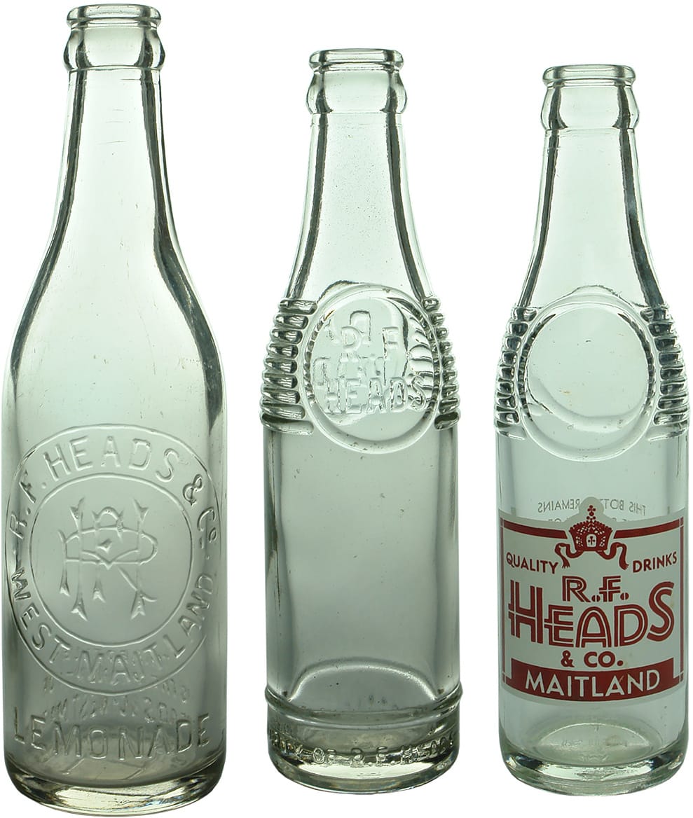 Old Vintage Crown Seal Soft Drink Bottles