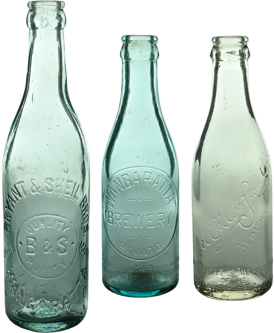 Old Vintage Crown Seal Soft Drink Bottles