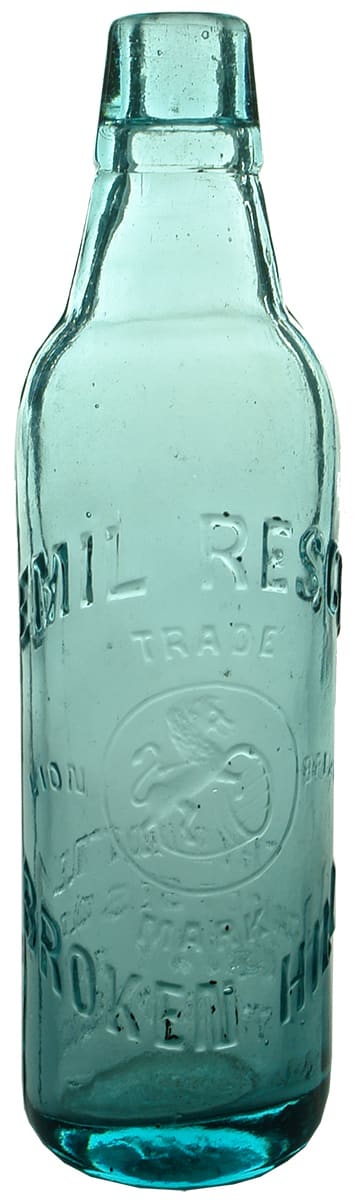 Emil Resch Broken Hill Lamont Aerated Water Bottle