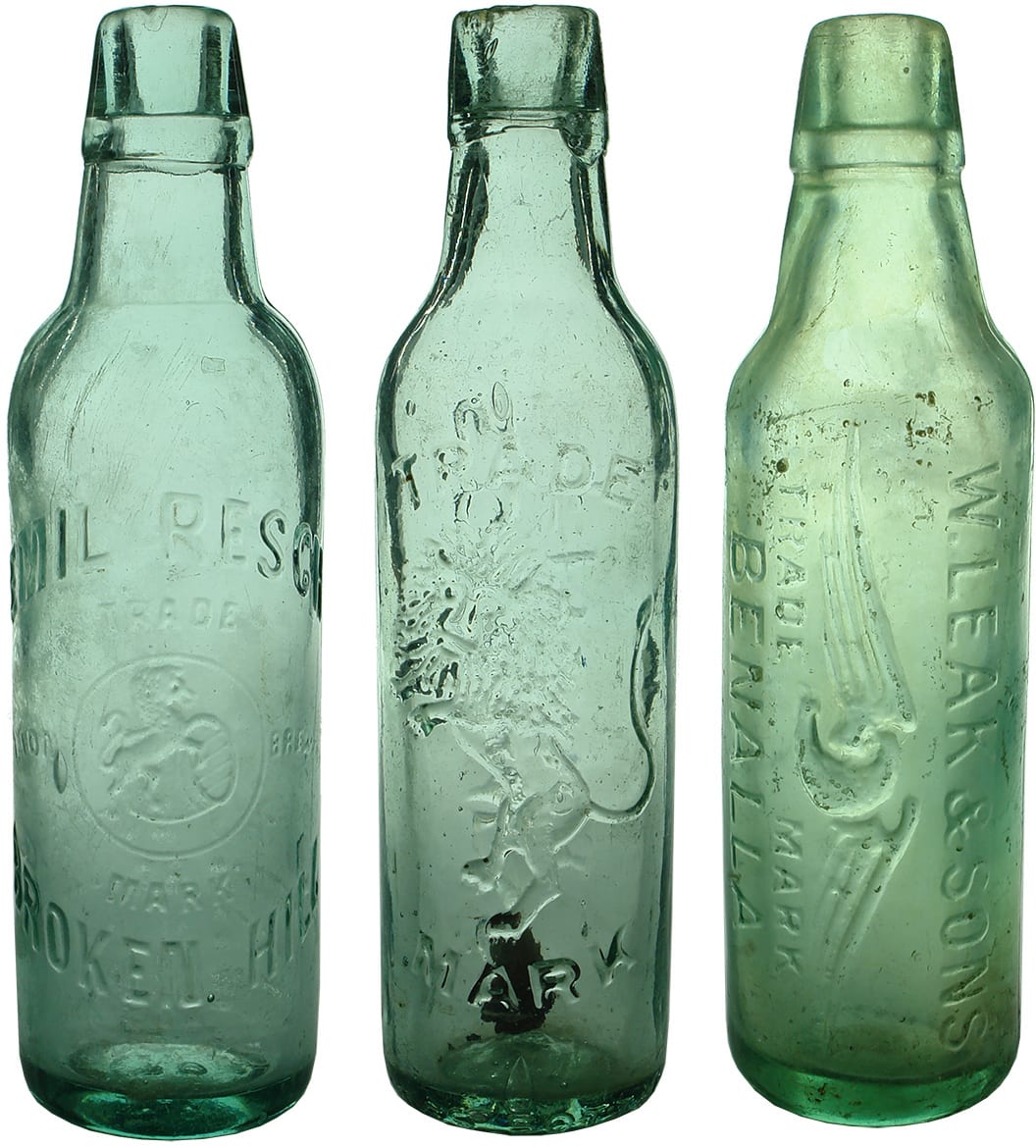 Old Lamont Patent Aerated Water Bottles