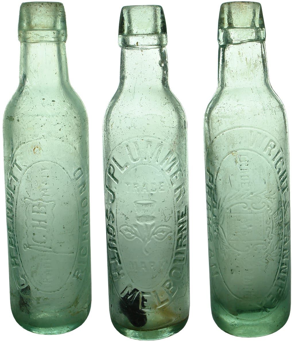 Old Lamont Patent Aerated Water Bottles