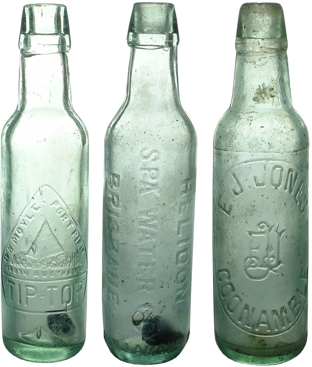 Old Lamont Patent Aerated Water Bottles