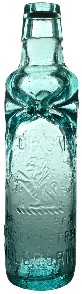 Dixon Melbourne 1888 Patent Marble Bottle