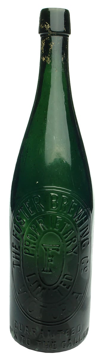 Foster Brewing Company Antique Green Beer Bottle