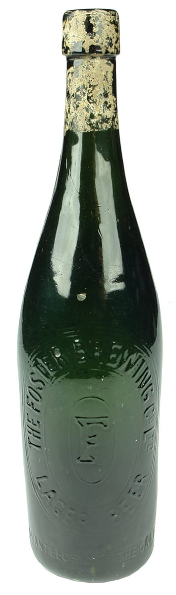 Foster Brewing Company Antique Green Beer Bottle