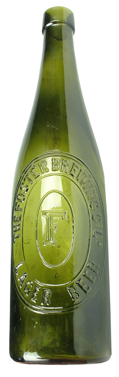 Foster Brewing Company Antique Green Beer Bottle