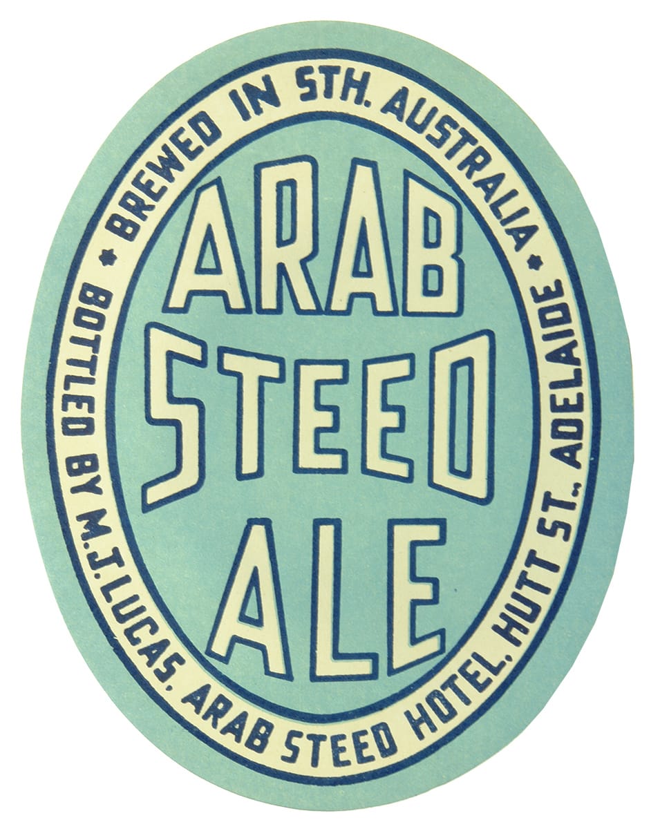 Arab Steed Ale Lucas Adelaide Beer Label