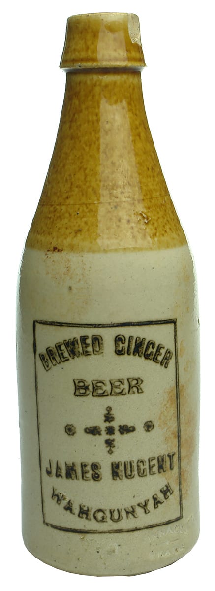 James Nugent Wahgunyah ginger beer bottle