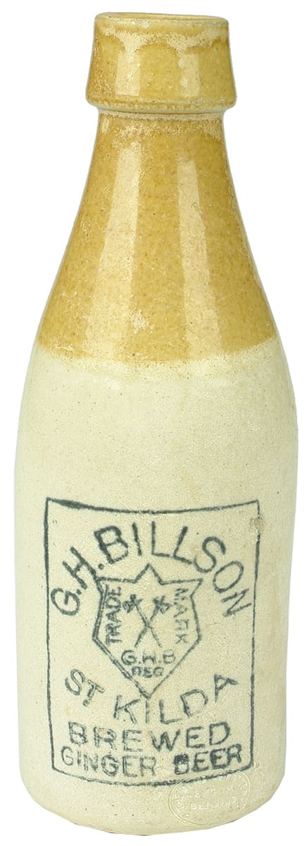 Billson St Kilda ginger beer bottle