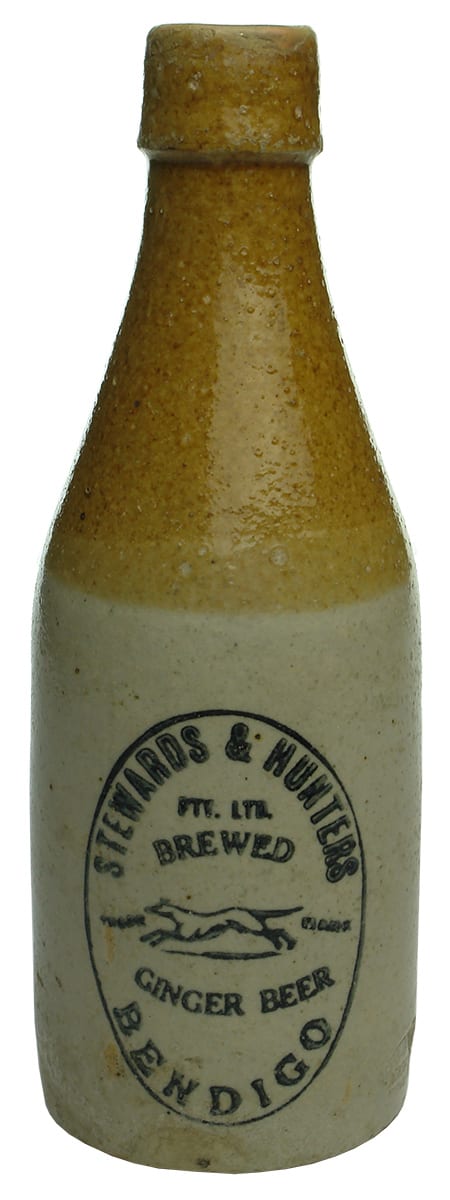 Stewards Hunters Bendigo ginger beer bottle