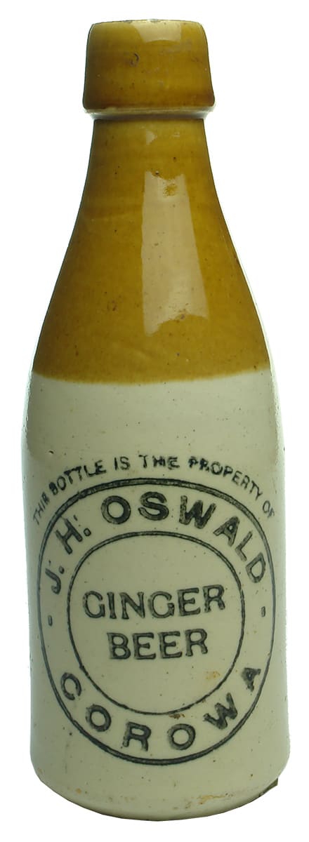 Oswald Corowa ginger beer bottle