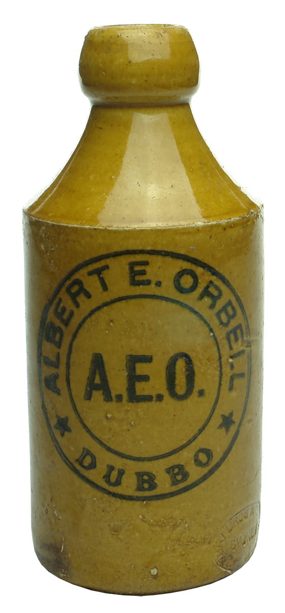 Albert Orbell Dubbo ginger beer bottle