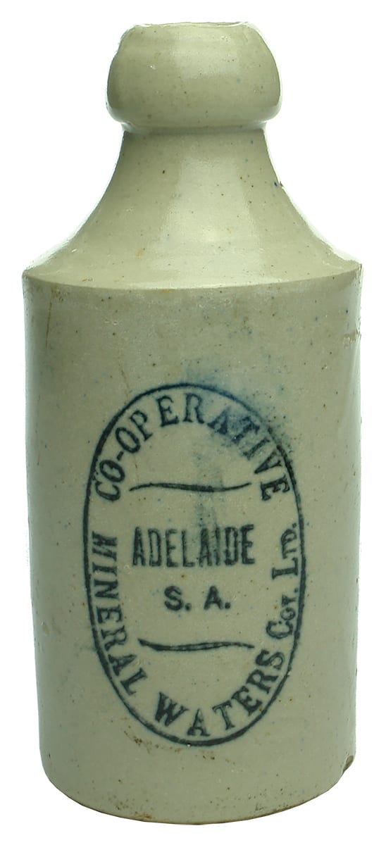 Co-operative Mineral Waters Adelaide ginger beer bottle