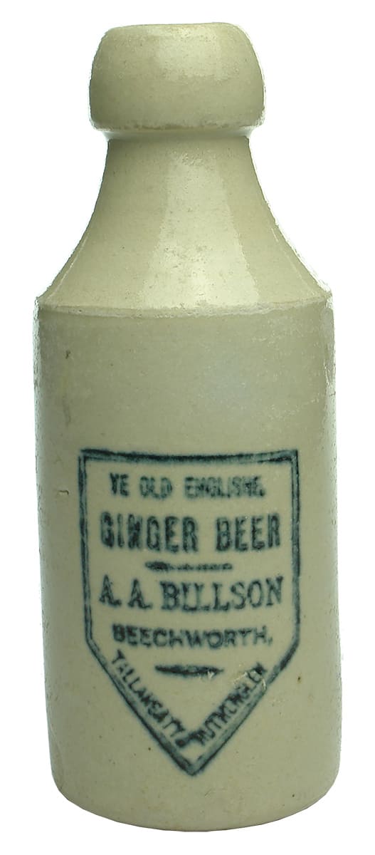 Billson Beechworth Tallangatta Rutherglen ginger beer bottle