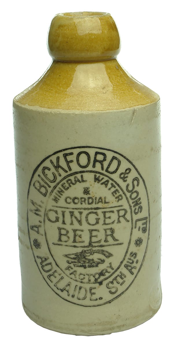 Bickford Adelaide ginger beer bottle