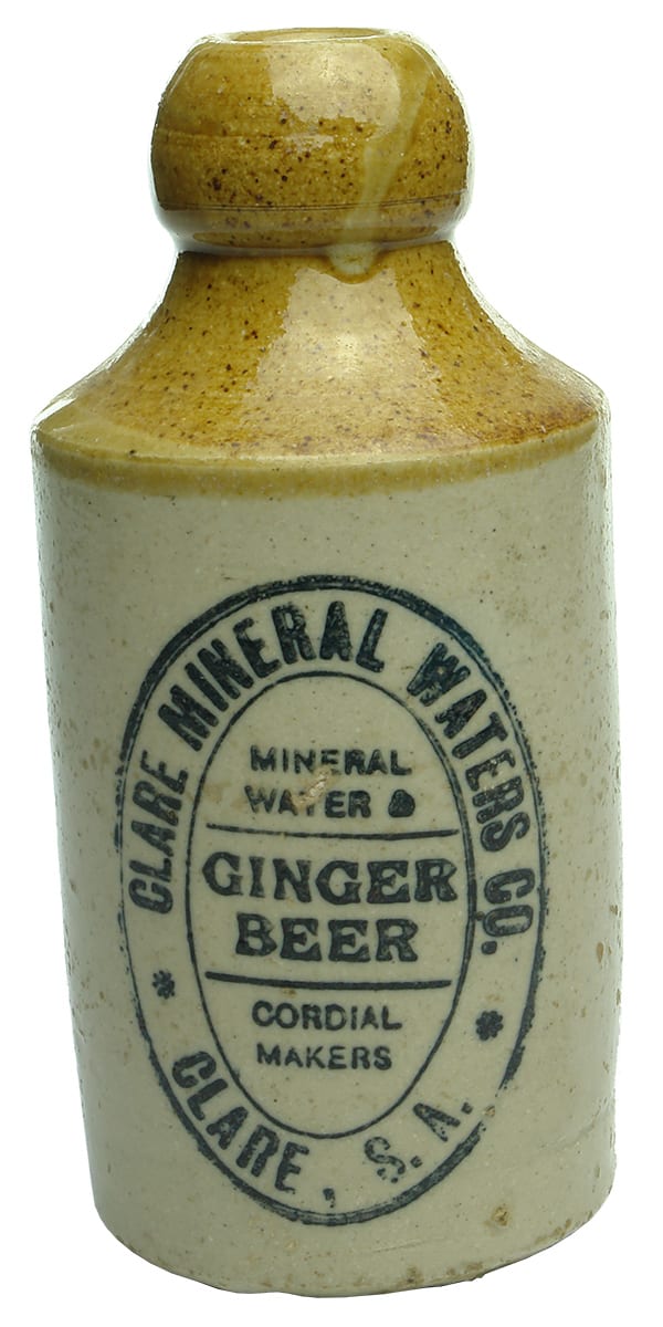 Clare Mineral Waters ginger beer bottle