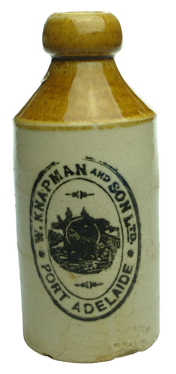 Knapman Sons Port Adelaide ginger beer bottle