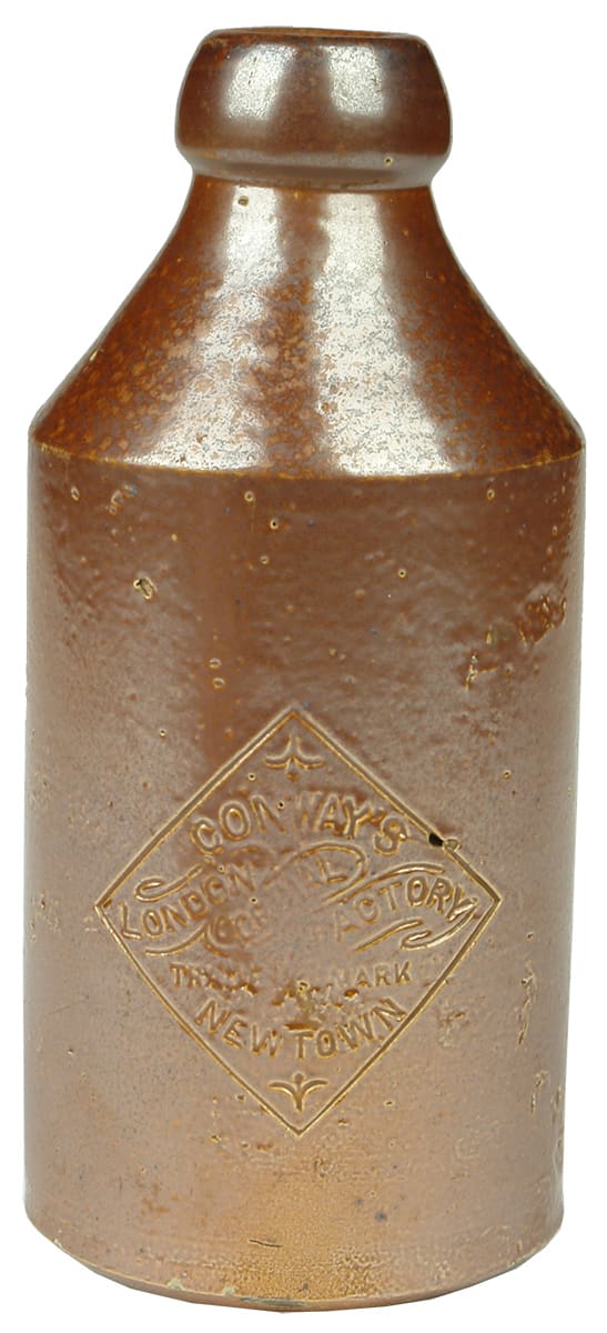 Conway's London Cordial Factory Newtown ginger beer bottle