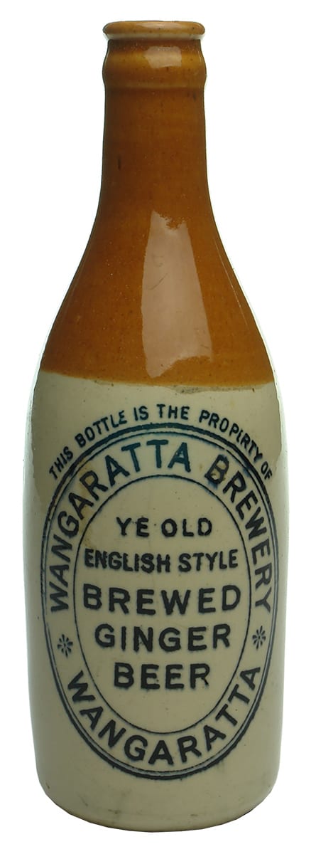 Wangaratta Brewery ginger beer bottle