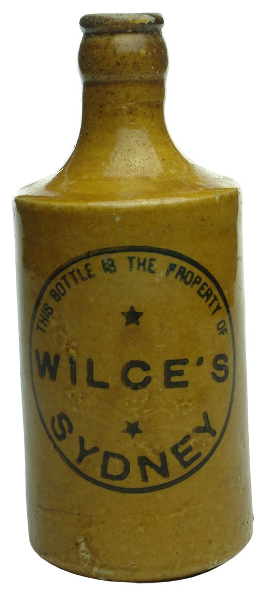 Wilce's Sydney ginger beer bottle