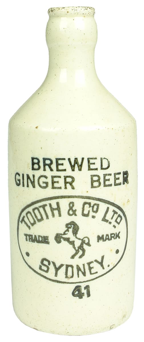 Tooth Sydney ginger beer bottle