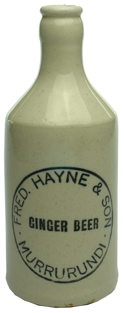 Fred Hayne Murrurrundi ginger beer bottle