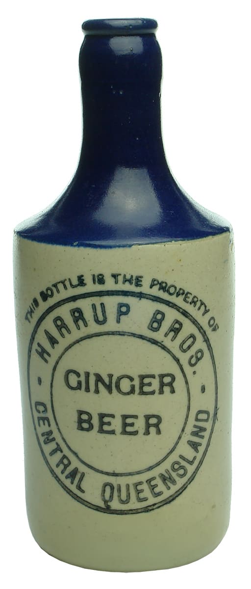 Harrup Bros Central Queensland ginger beer bottle