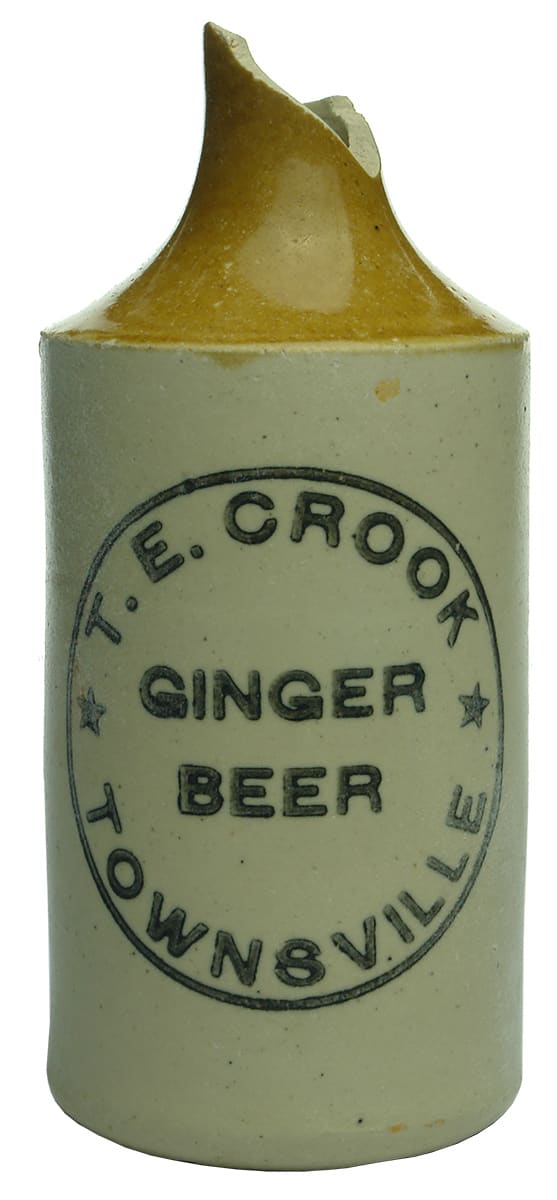 Crook Townsville ginger beer bottle