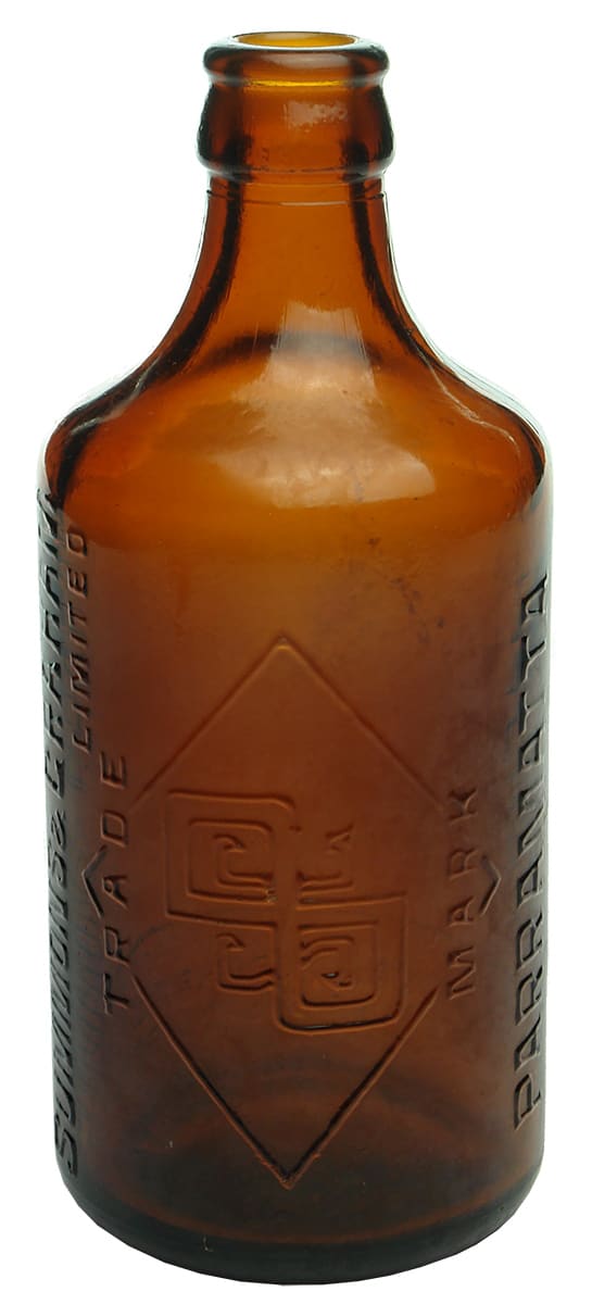 Summons Graham Parramatta Glass ginger beer bottle