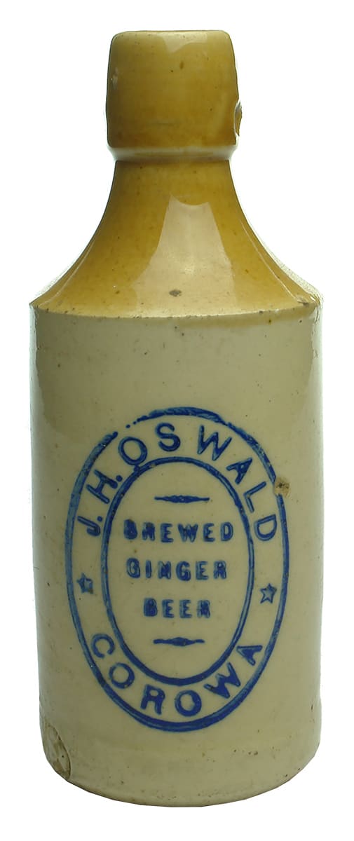 Oswald Corowa ginger beer bottle