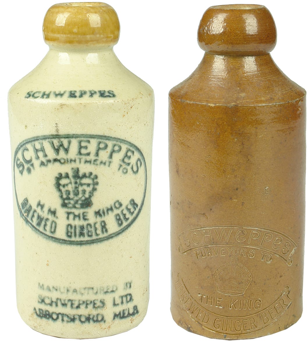 Old Antique Stone Ginger Beer Bottles