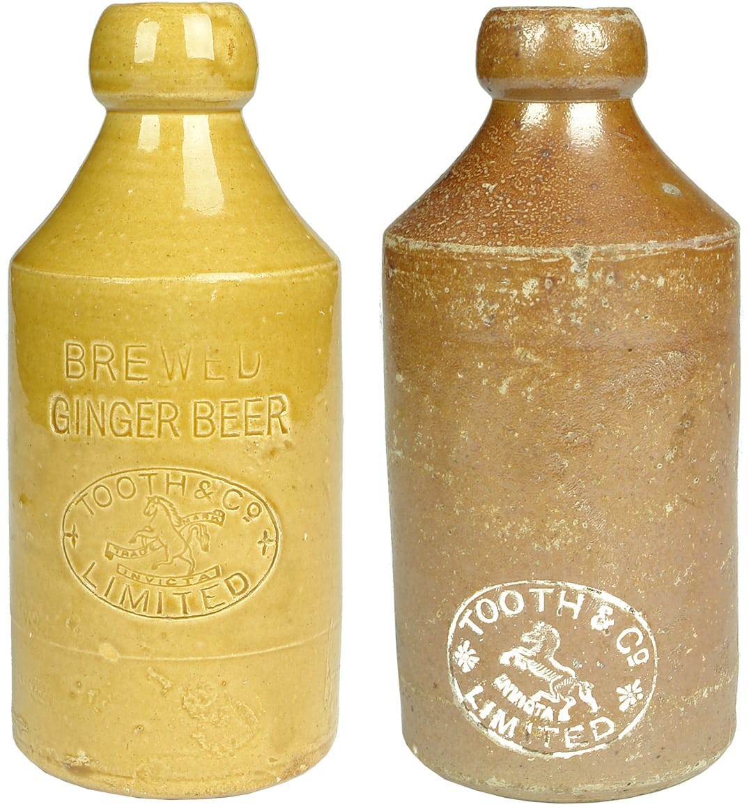 Old Antique Stone Ginger Beer Bottles