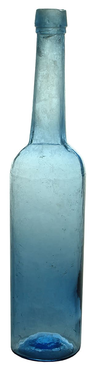 Plain Blue Castor Oil Bottle