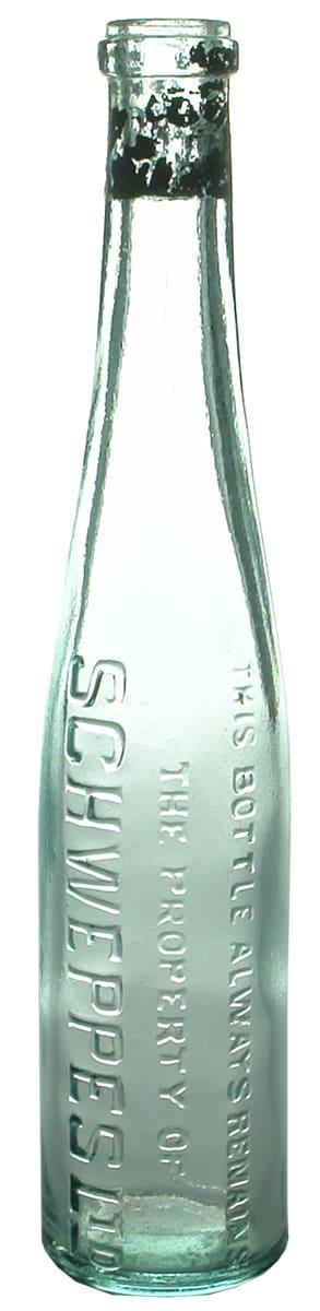 tall Schweppes Antique Cordial Bottle