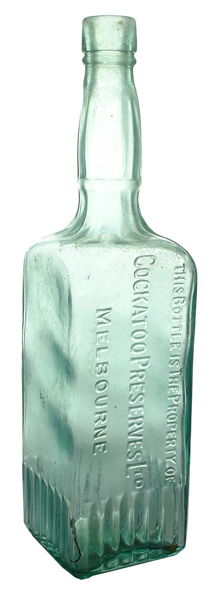 Cockatoo Preserves Melbourne Antique Cordial Bottle