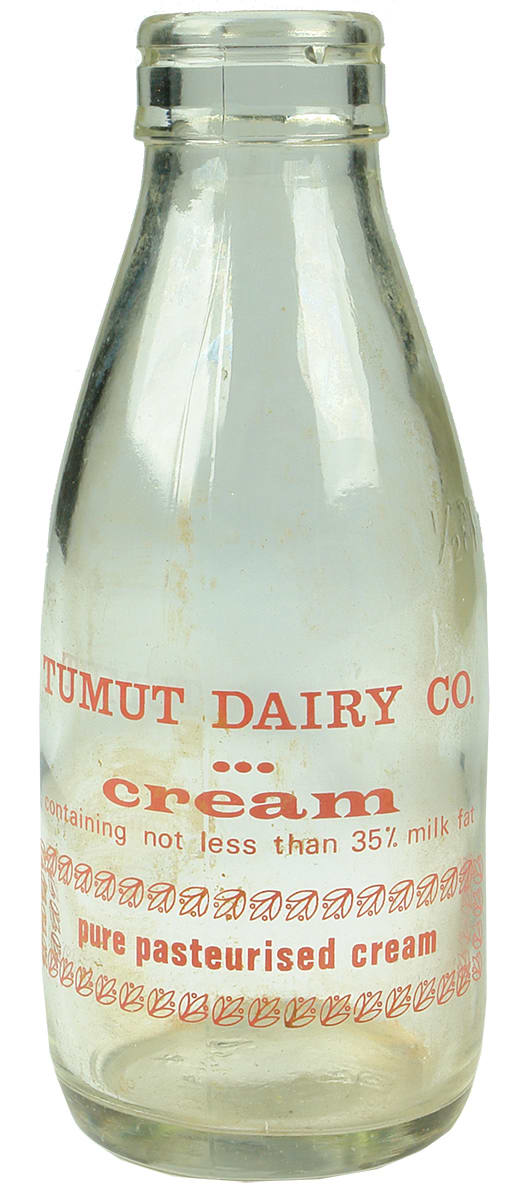 Tumut Dairy Co Ceramic Label Milk Bottle