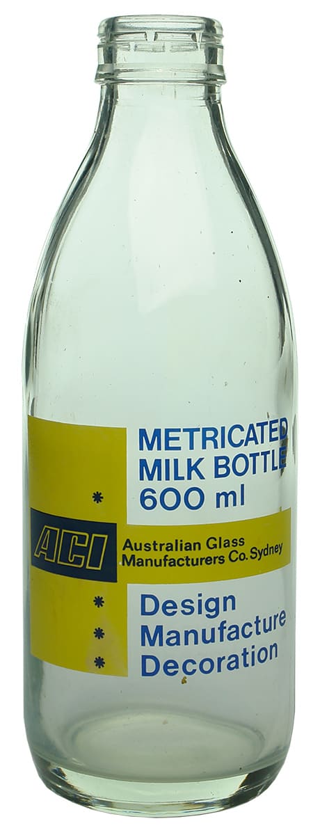 ACi Metricated Ceramic Label Milk Bottle