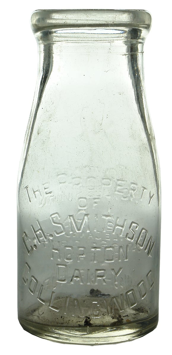 Smithson Hopton Dairy Collingwood Milk Bottle