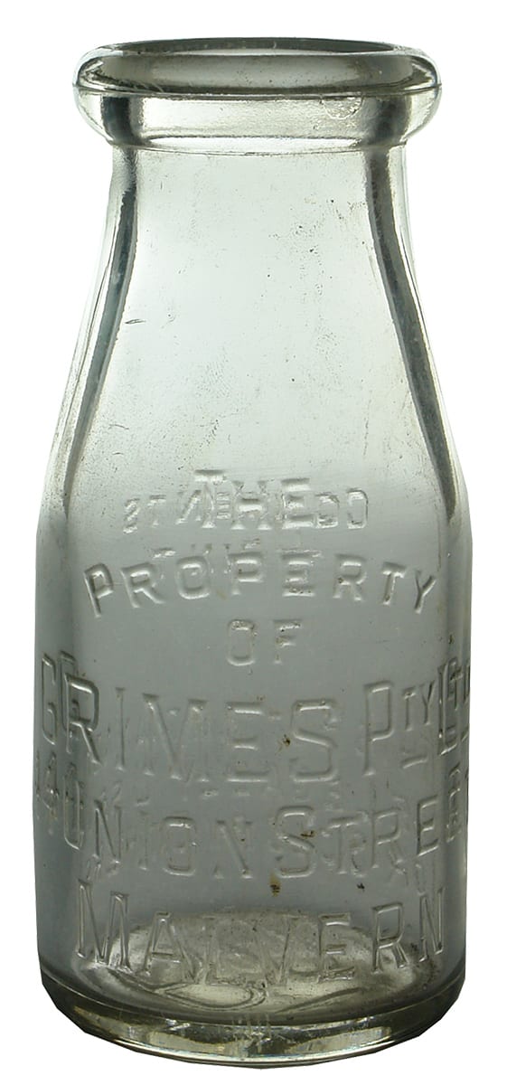 Grimes Malvern Milk Bottle