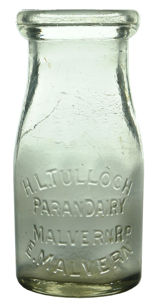 Tulloch Paran Dairy East Malvern Milk Bottle