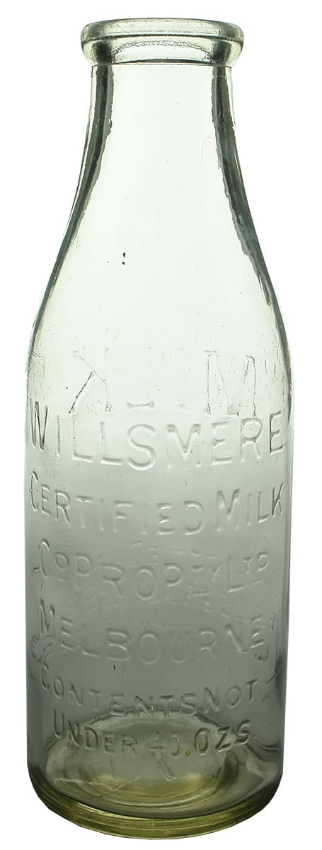 Willsmere Certified Milk Melbourne Milk Bottle