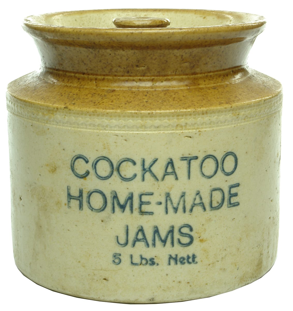 Cockatoo Home Made Jams Stone Jar