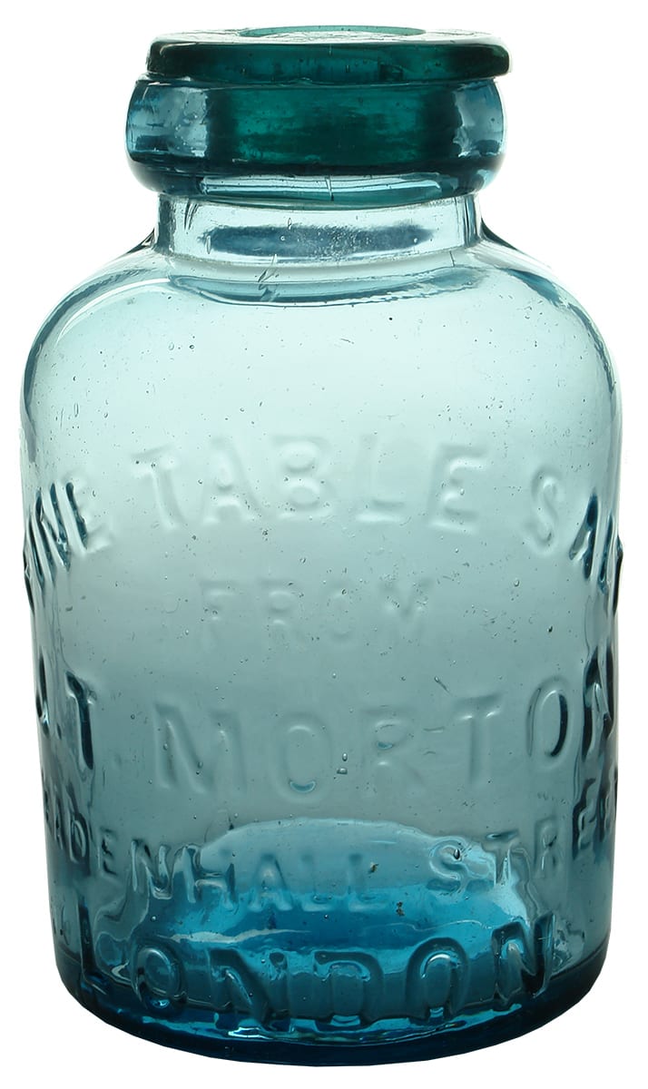 Morton London Fine Table Salt Blue Jar