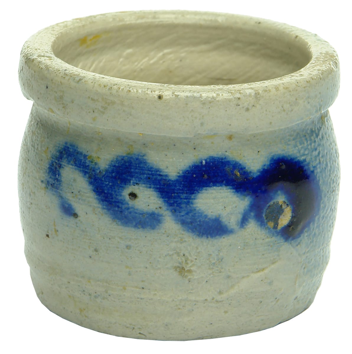 Blue Glaze Mustard Ointment Pot