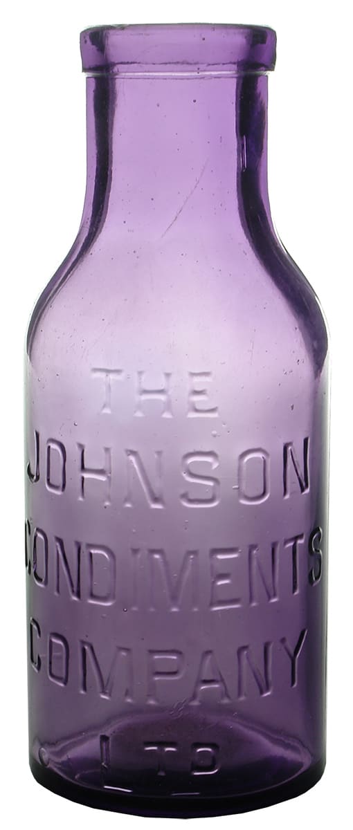 Johnson Condiments Company Purple Jar