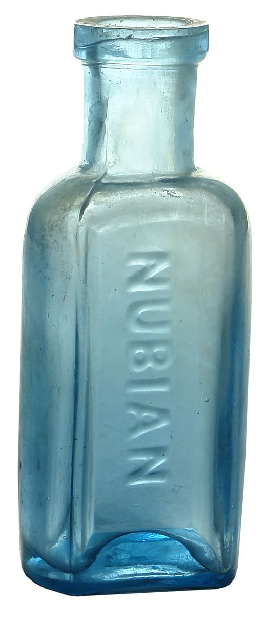 Nubian Blue Glass Boot Polish Jar