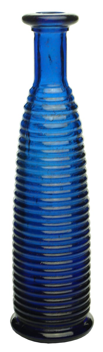 Ribbed Blue Sauce Bottle